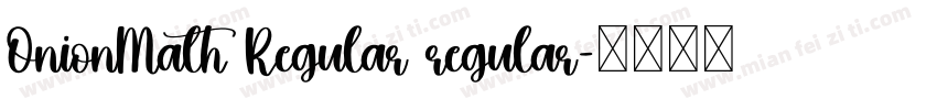 OnionMath Regular regular字体转换